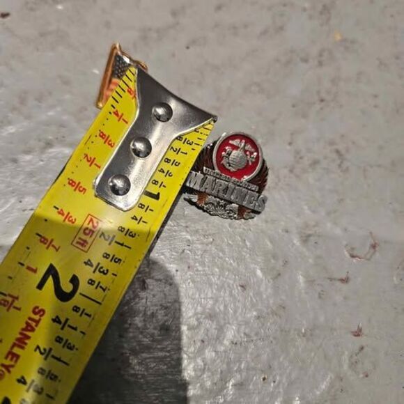 Marines Lapel Pin and American Flag Lapel Pin Hat Pin Set of 2 - Picture 2 of 5